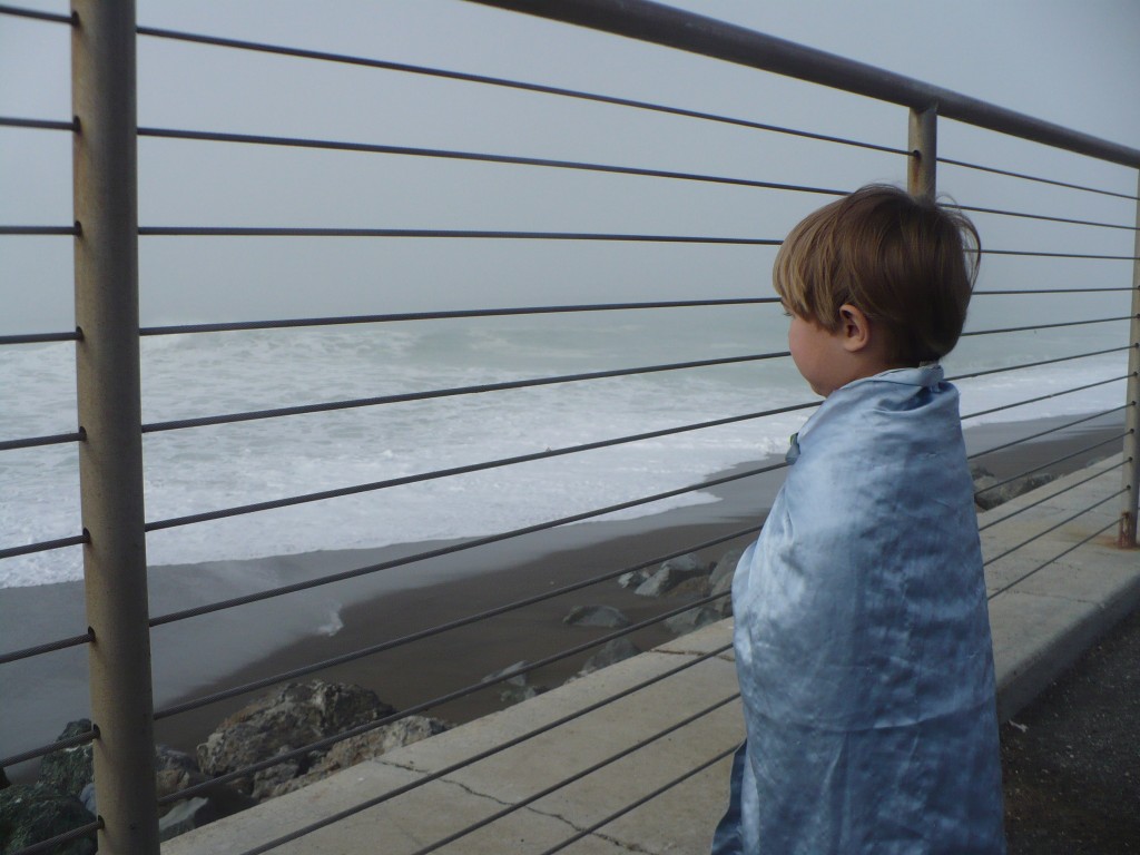 boy at the boardwalk