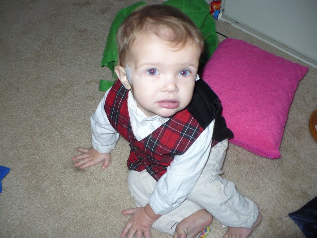 Baby in Christmas Suit