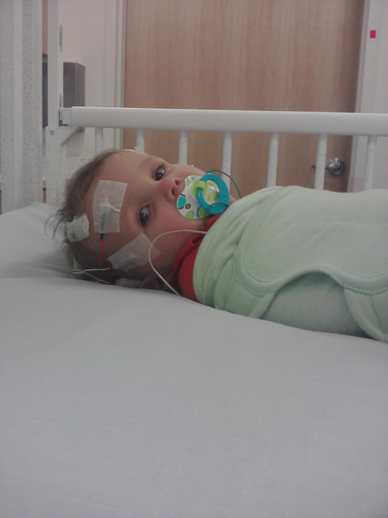 Baby getting sleep study