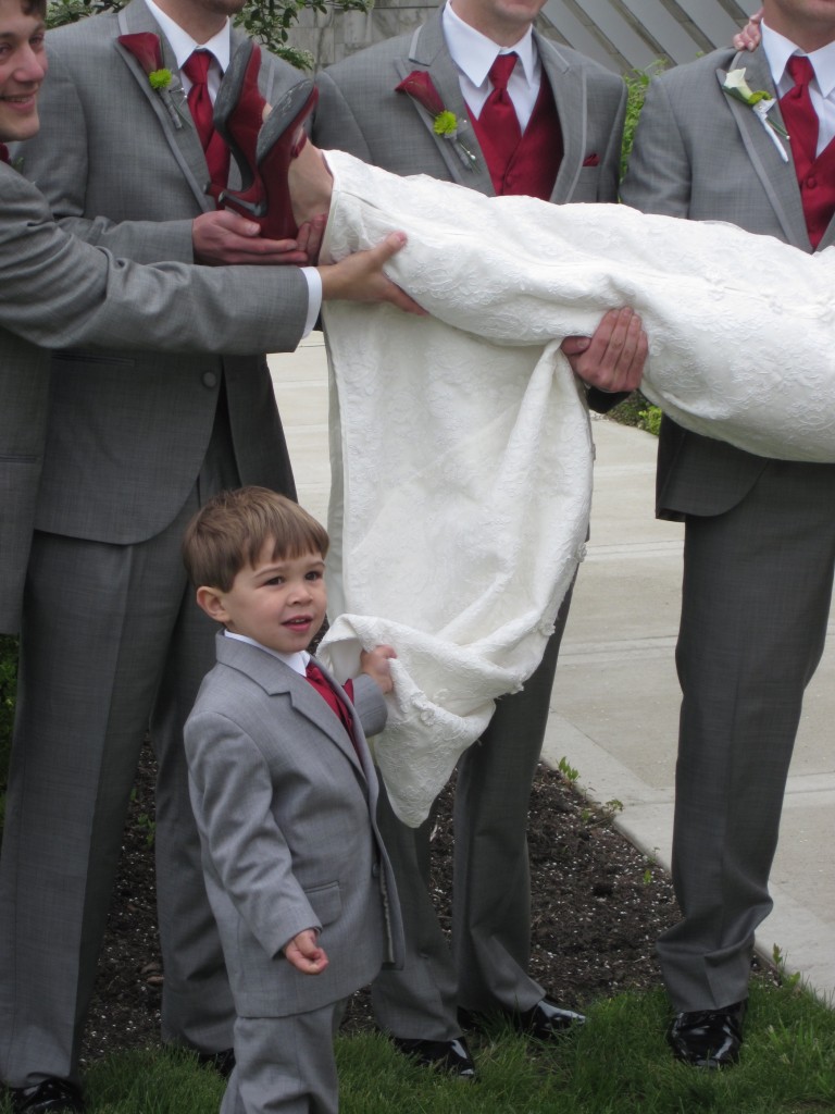 ring bearer and bride