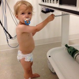 toddler in hospital