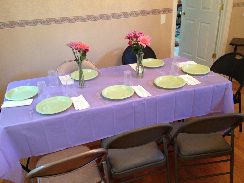 table decorated