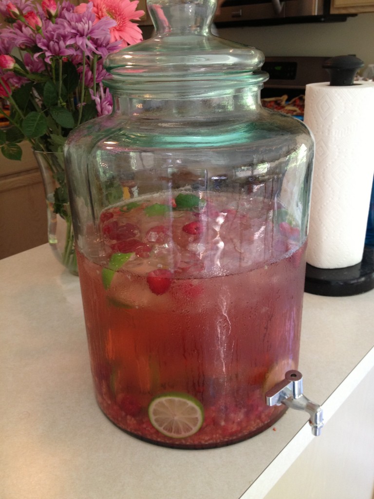 Raspberry Lime Infused Water